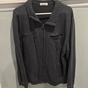 Calvin Klein men’s XL zip up collard sweatshirt